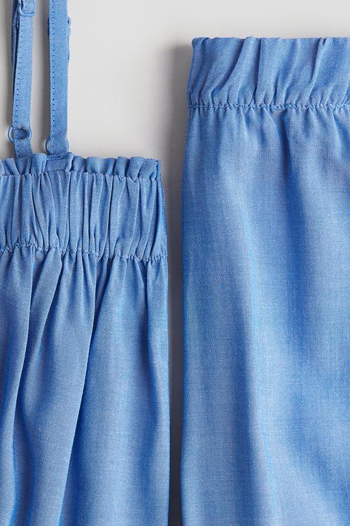 2 piece top and trousers set - blue