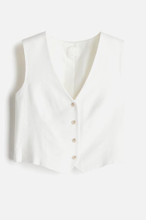Tailored suit waistcoat - white
