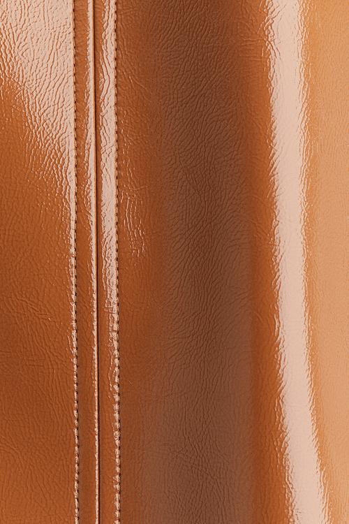Coated pencil skirt -  brown