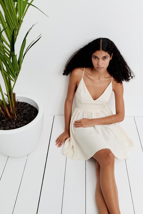 Strappy dress - cream