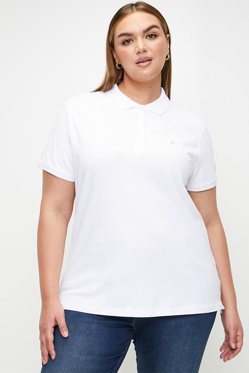 Plus wmn margot ss golfer - white