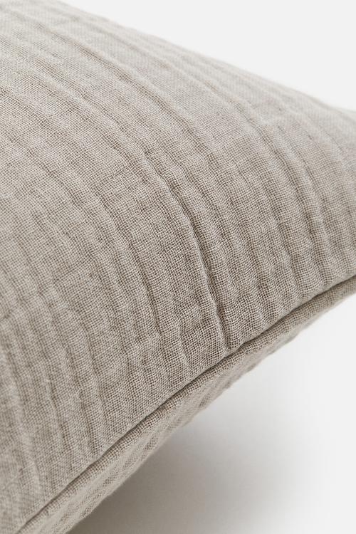 Cotton muslin pillowcase - light mole 