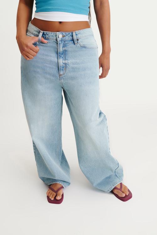 Curvy low super baggy jean - charli blue
