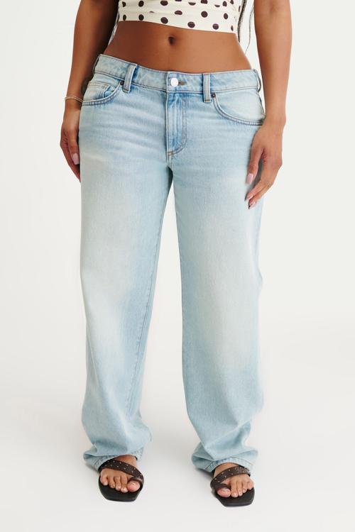 Curvy low rise straight jean - notion blue