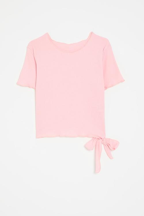 Knot tie tee - pink