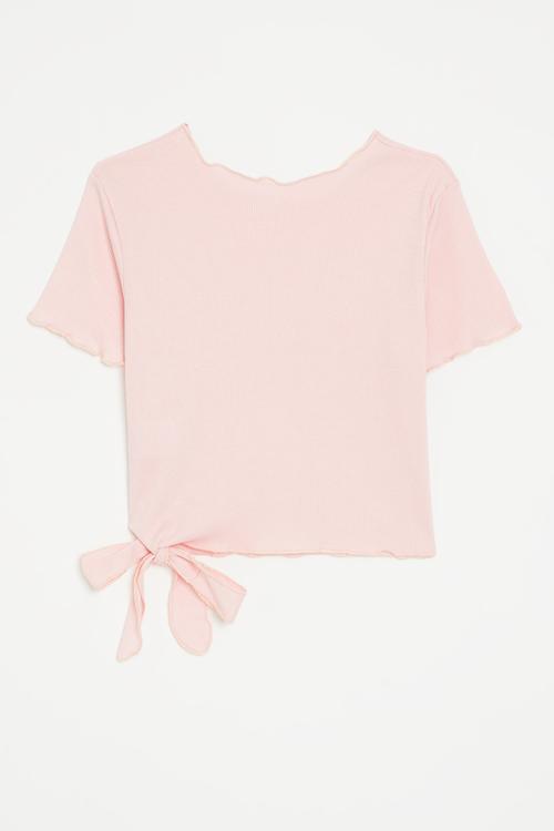 Knot tie tee - pink
