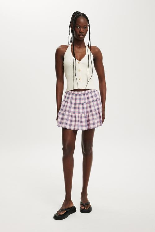 Haven mini skirt - alessia check mood indigo