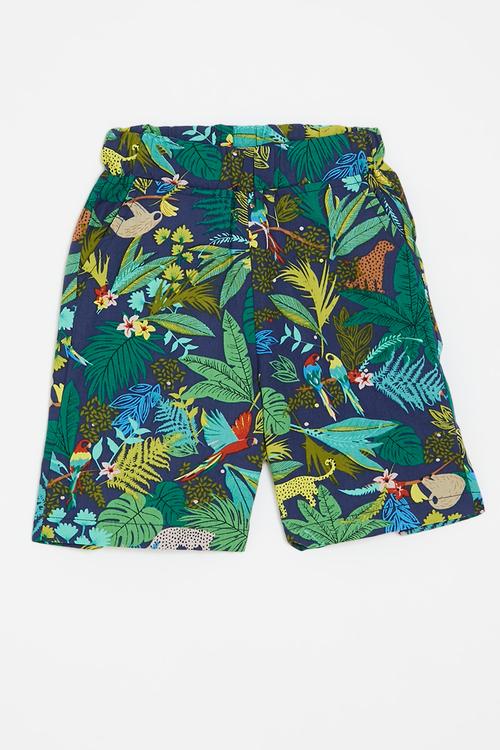Printed board shorts - green