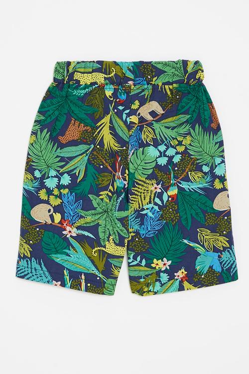Printed board shorts - green