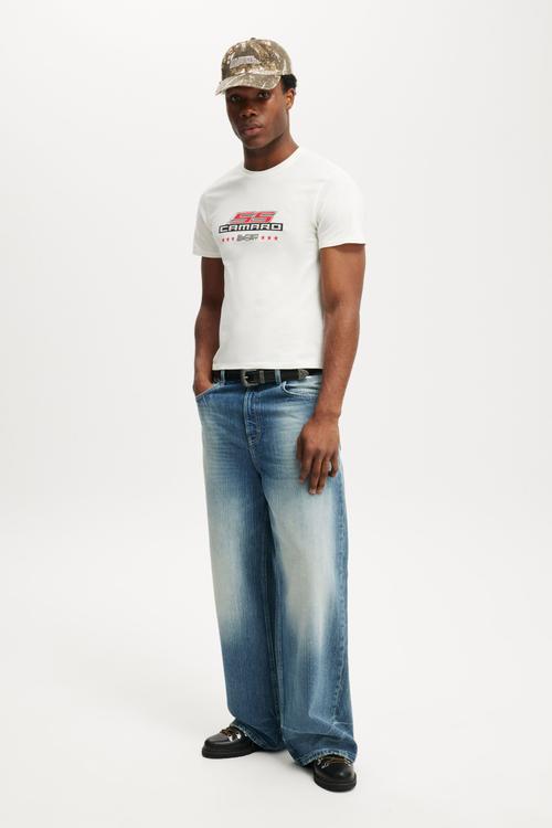 Baby General Motors T-Shirt - Lcn Gm Vintage White / Gm - Ss Camaro