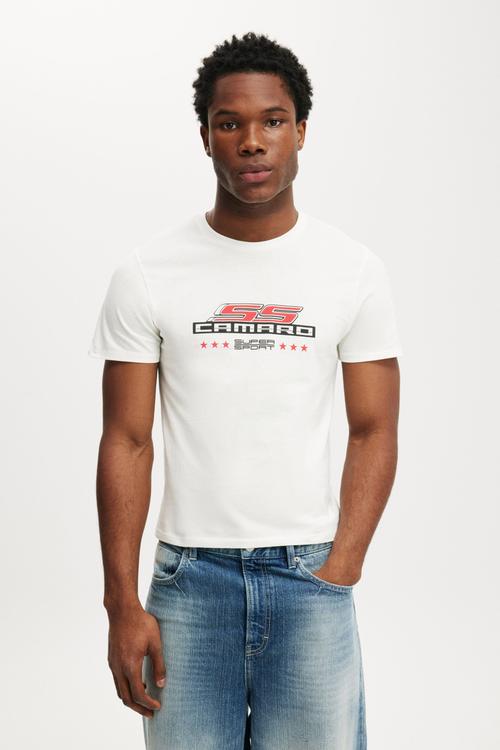 Baby General Motors T-Shirt - Lcn Gm Vintage White / Gm - Ss Camaro
