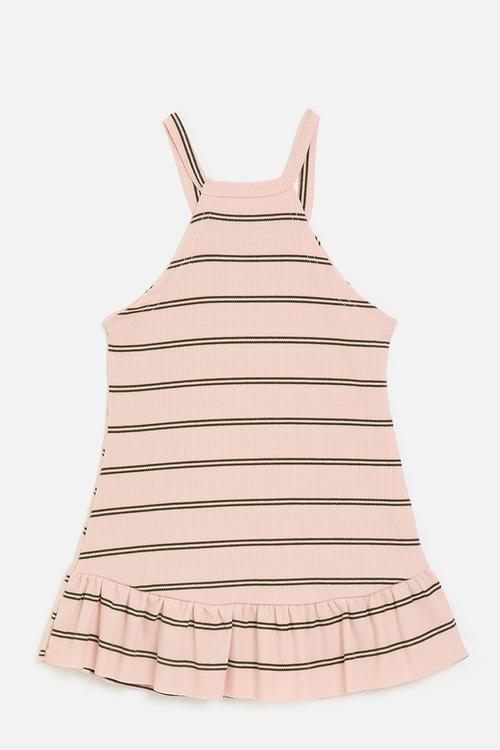 Striped dress - pink & grey