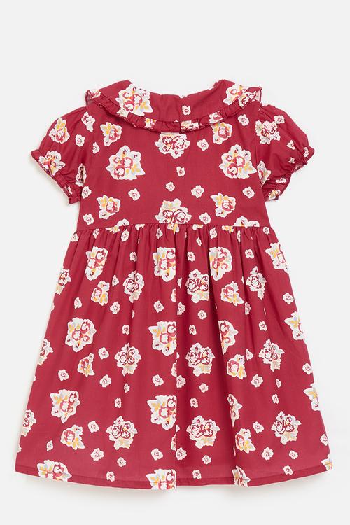 Peter pan collar dress - red