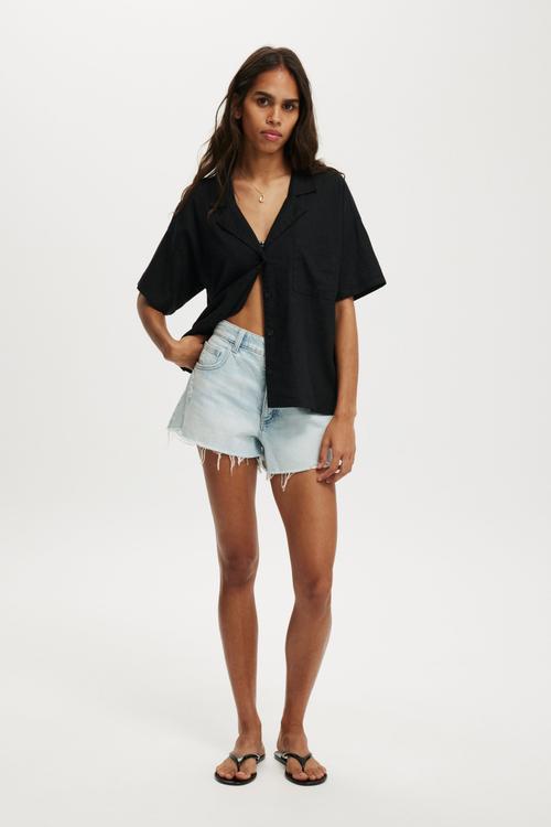 Haven short sleeve shirt - black