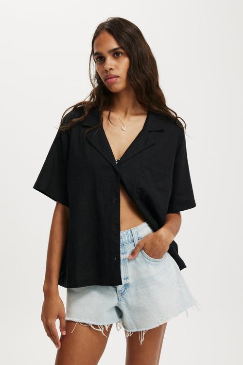 Haven short sleeve shirt - black