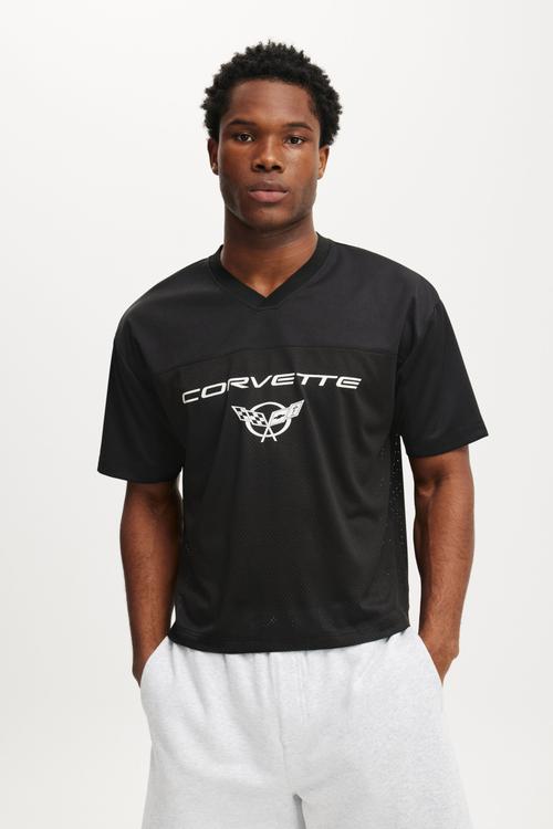 General Motors Crew Neck Football Jersey - Lcn Gm Black / Gm - Corvette Stars