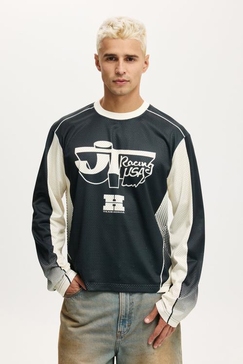 Honda X Jt Racing Ls Football Jersey - Lcn Hon Black / Jt X Honda - Racing Usa Corp
