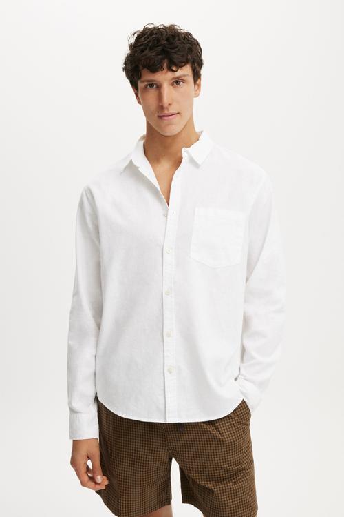 Luca Long Sleeve Shirt - White
