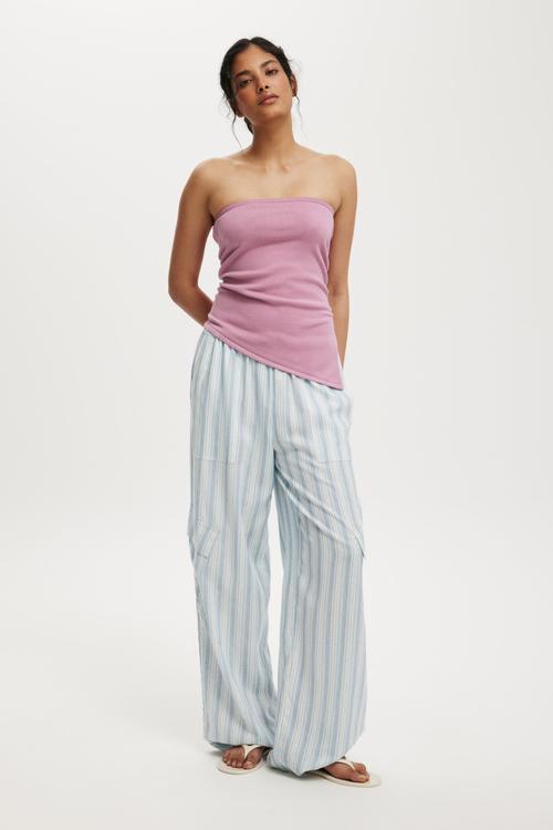 Asymmetric Ruched Bandeau - Mystic Mauve