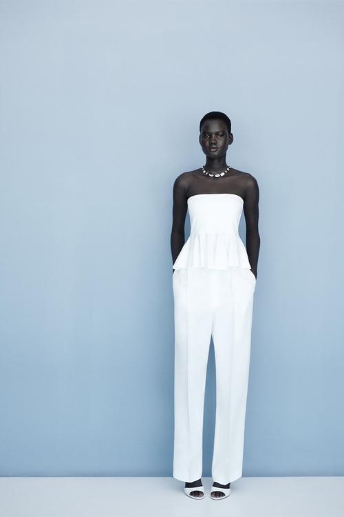 Top Peplum - White