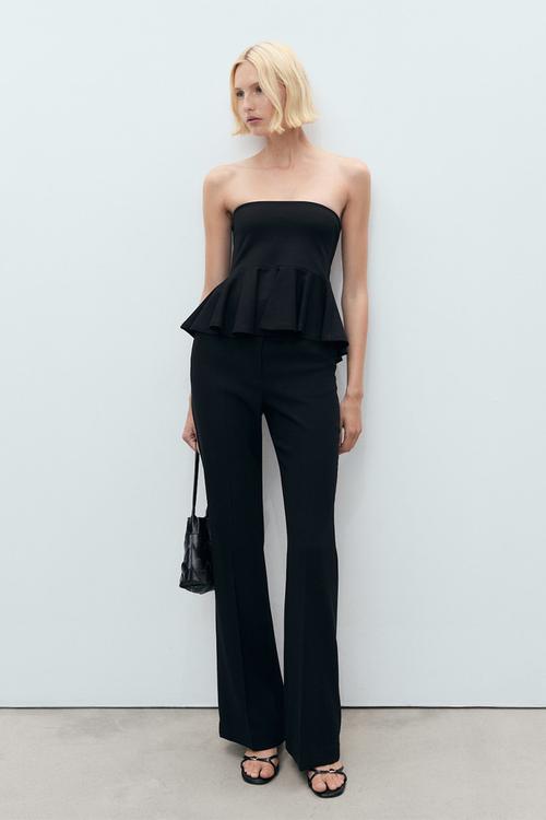 Top Peplum - Black