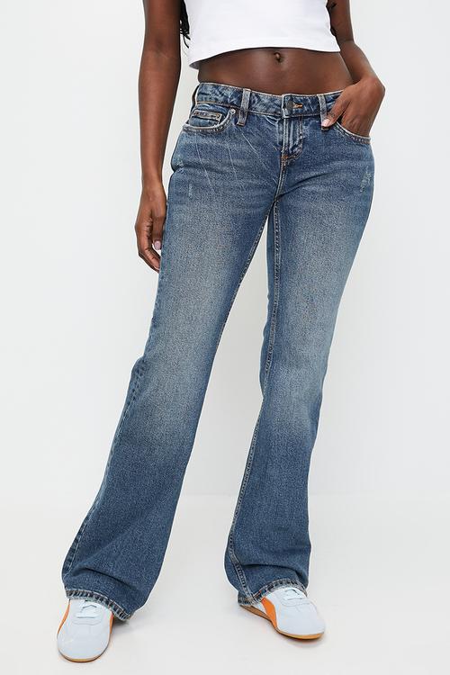 Low rise bootcut jean - Tear Drop Blue
