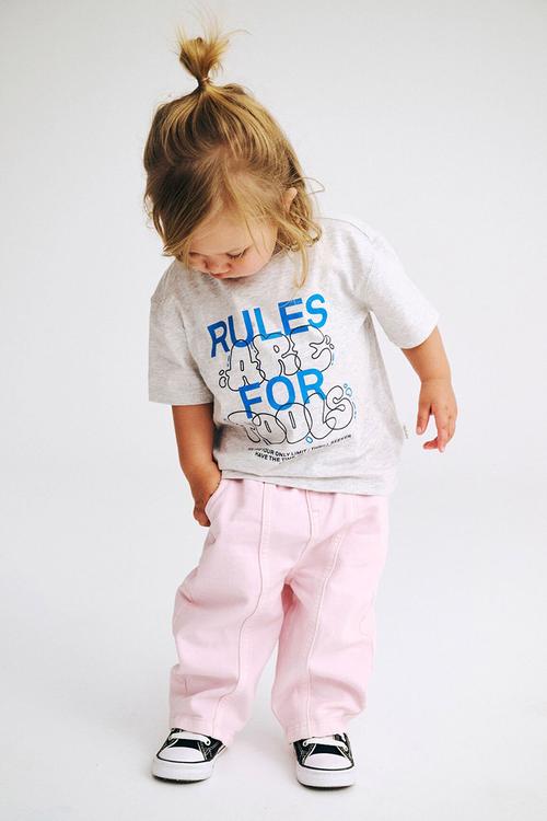 Bobbi Short Sleeve Graphic Tee - Cloud Marle/Rules Are For Fools