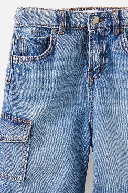 Super baggy short - blue haven mid blue/cargo