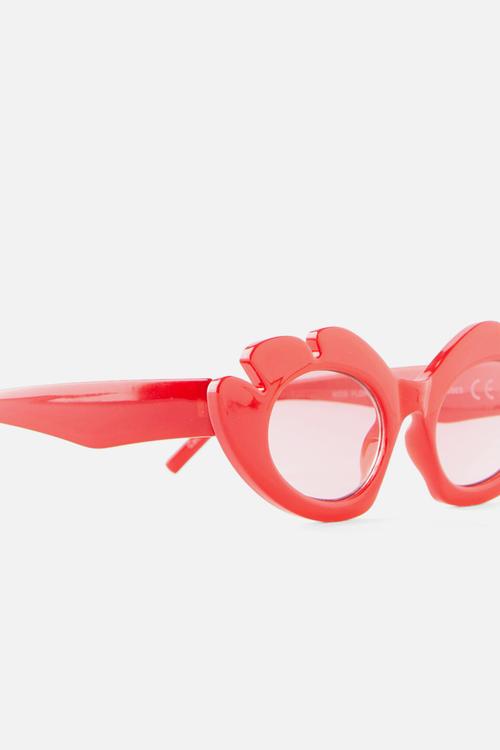 Kids florence flower sunglasses - varsity red