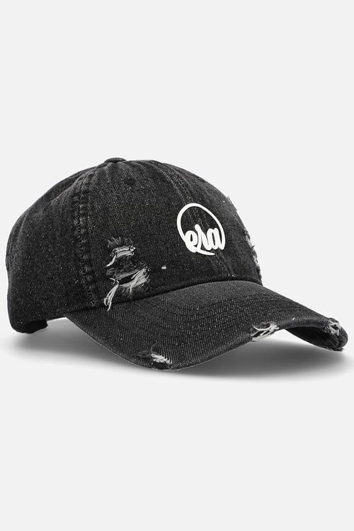 Era Distressed denim Cap - black