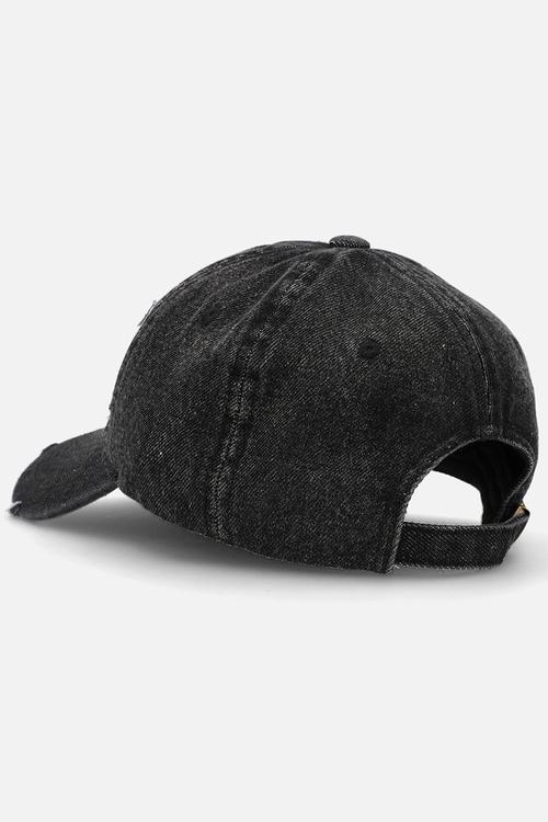 Era Distressed denim Cap - black