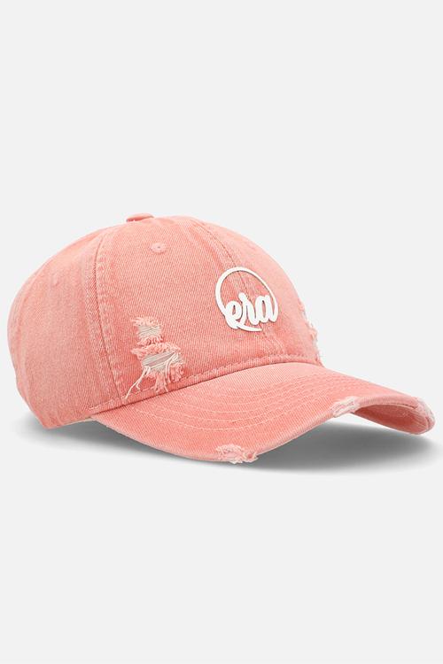 Era Distressed denim Cap - Coral