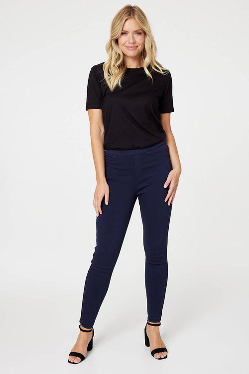 Pull-On Legging With Narrow Waistband - Navy