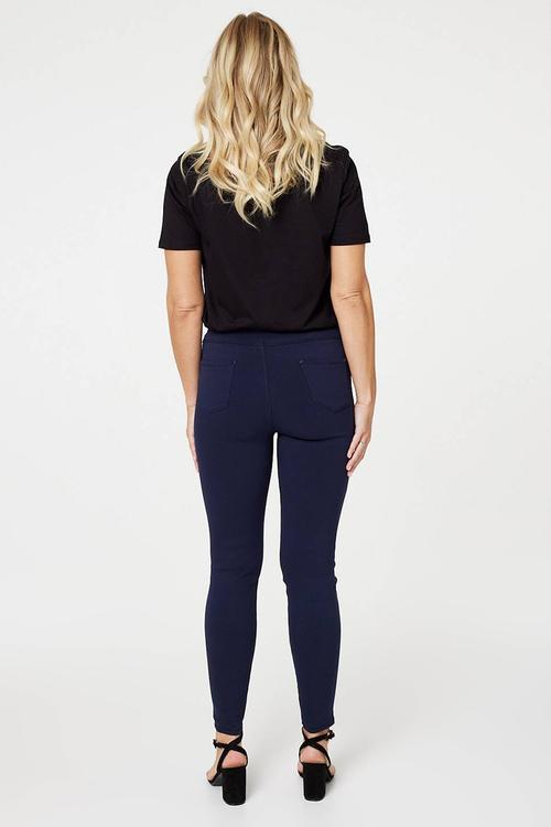 Pull-On Legging With Narrow Waistband - Navy