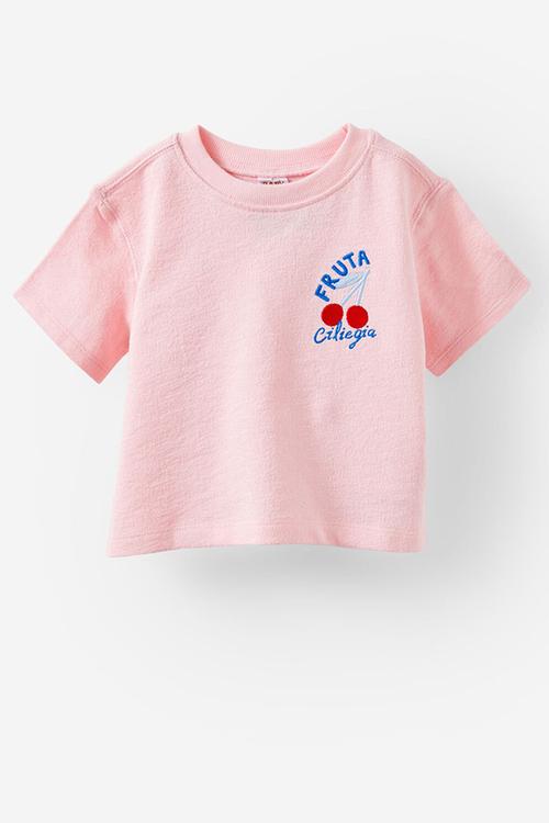 Tyla knit tee - blush pink/fruta ciliegia