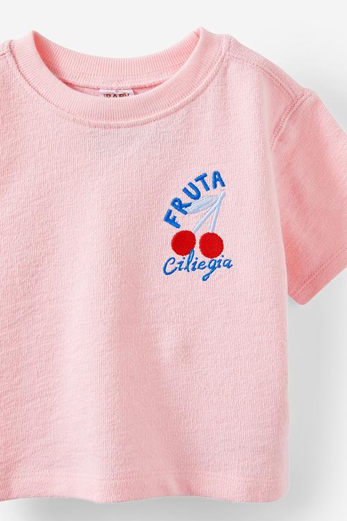 Tyla knit tee - blush pink/fruta ciliegia