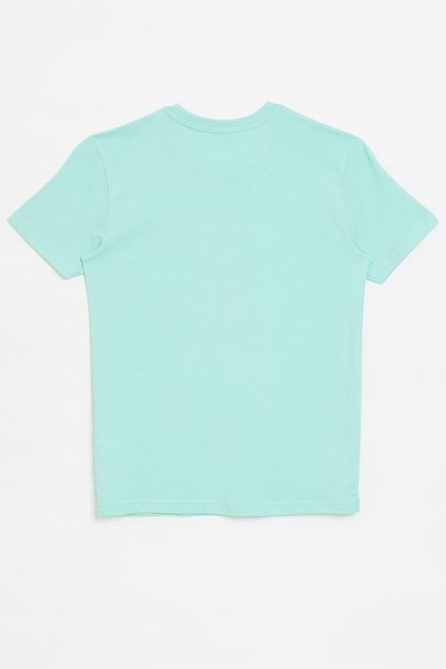Boys logan crested short sleeve tee - turquoise