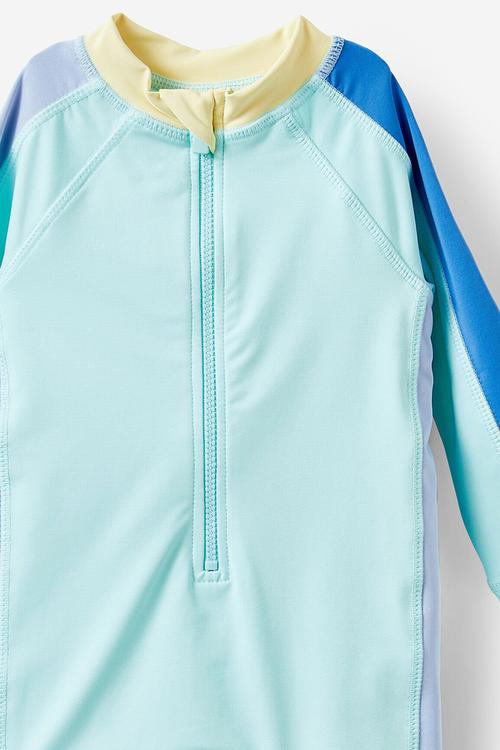 Cameron long sleeve swimsuit - blue aura/colourblock