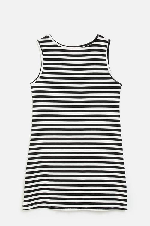 Striped tank dress - black stripes