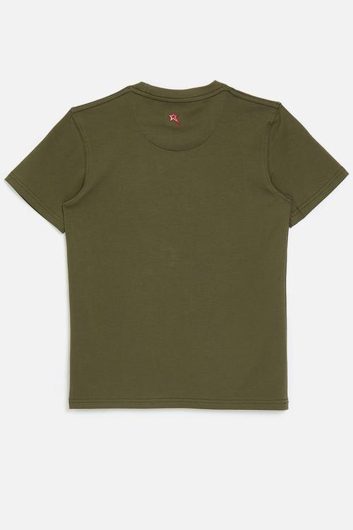 Boys fashion T-shirt with bling - forest