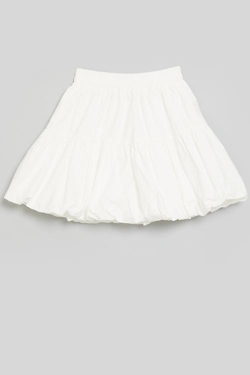 Bow detail bubble skirt - white