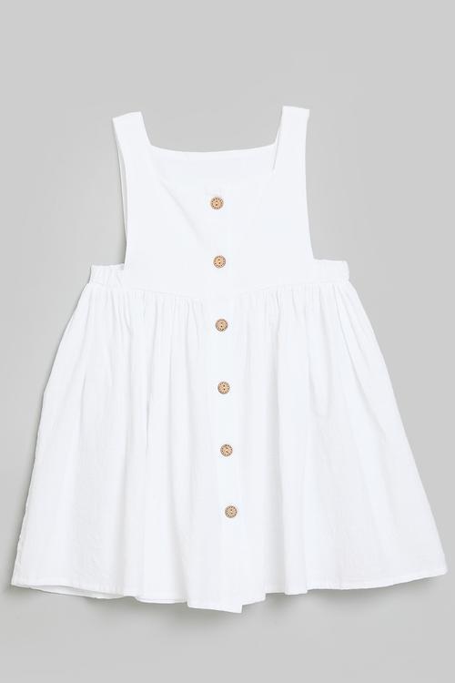 Button down dress - white