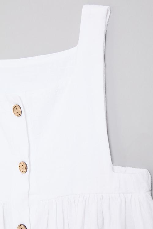 Button down dress - white