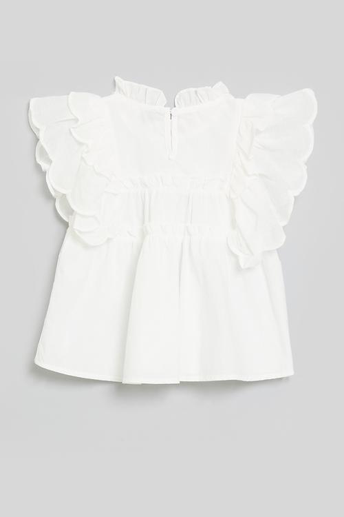 Ruffle blouse - white