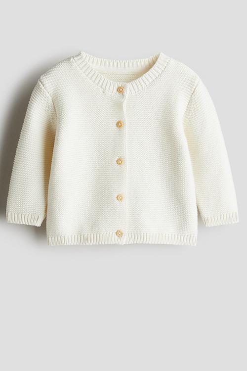 Knitted cardigan - white