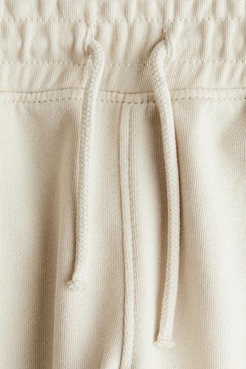 Cargo sweatshirt shorts - light beige