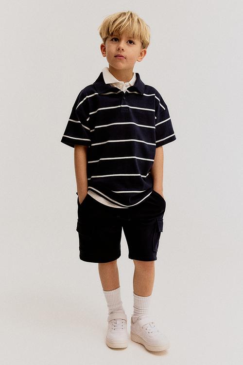 Cargo sweatshirt shorts - blue
