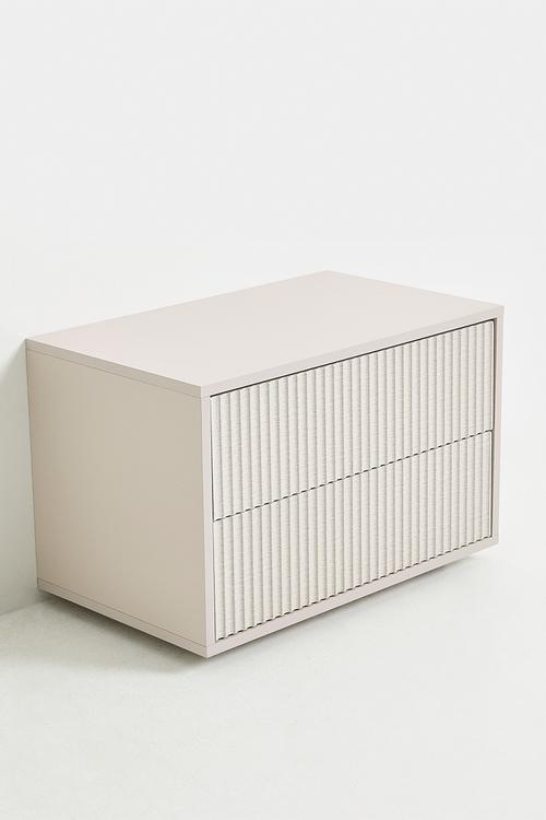 Alto 2 Drawer Pedestal - Taupe