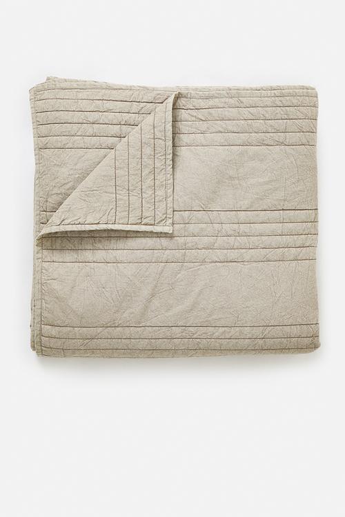 Cotton Stone Washed Quilt - Natural