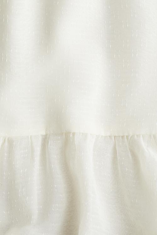 Chiffon peplum top - white